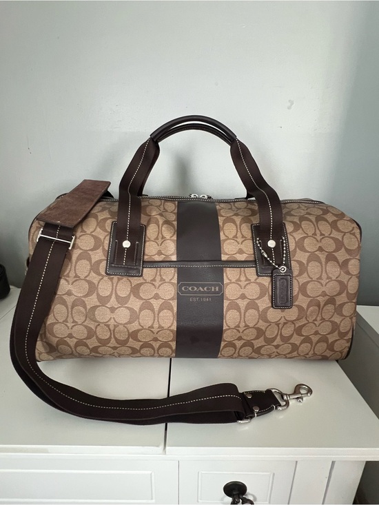 Coach Other - COACH HERITAGE STRIPE WEEKENDER DUFFEL BAG
